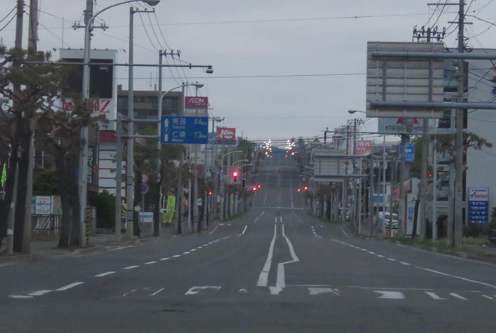 webnews今朝の北見/交差点から奥は常呂方面