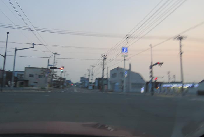 webnews今朝の北見/交差点から奥は常呂方面