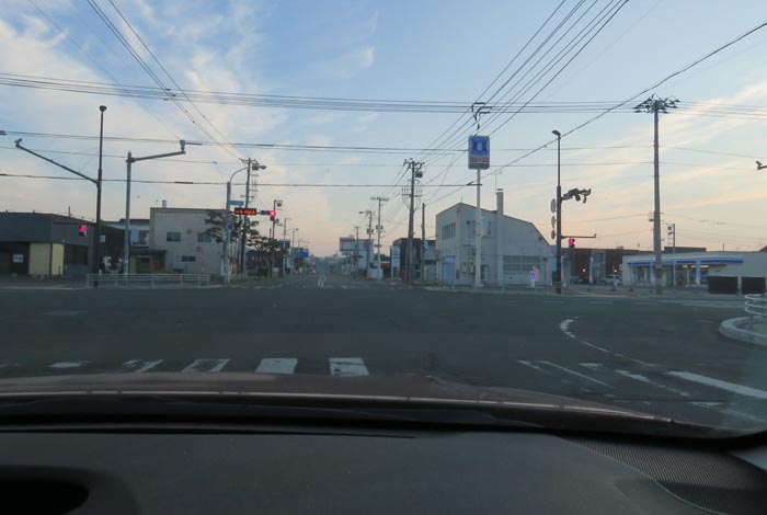 webnews今朝の北見/交差点から奥は常呂方面
