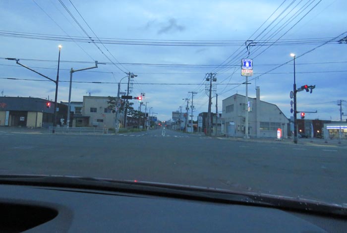 webnews今朝の北見/交差点から奥は常呂方面