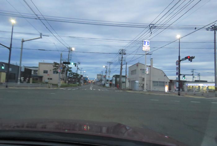 webnews今朝の北見/交差点から奥は常呂方面