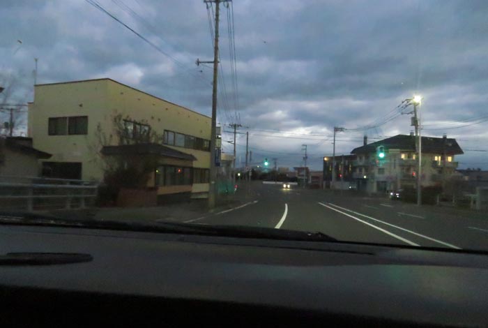 webnews今朝の北見/無加川橋を渡り南大通り交差点方向