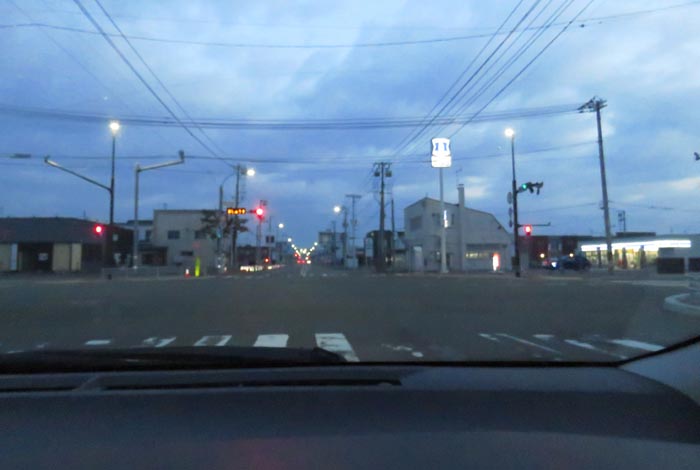 webnews今朝の北見/交差点から奥は常呂方面