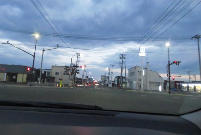 webnews今朝の北見/交差点から奥は常呂方面