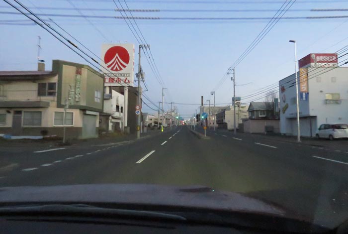 webnews今朝の北見/とん田通り、南大通り交差点から国道39号方向