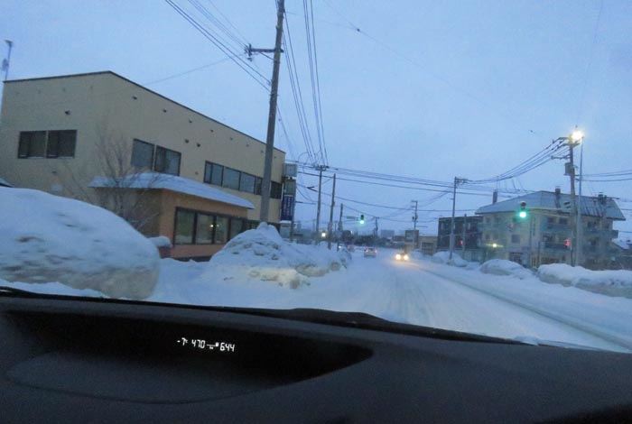 webnews今朝の北見/無加川橋を渡り南大通り交差点方向