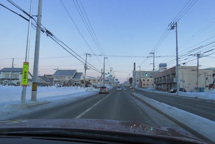 webnews今朝の北見/とん田通り、南大通り交差点から国道39号方向