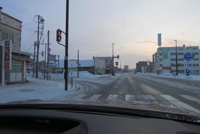 webnews今朝の北見/交差点から北4条通り側のパレスビル方向