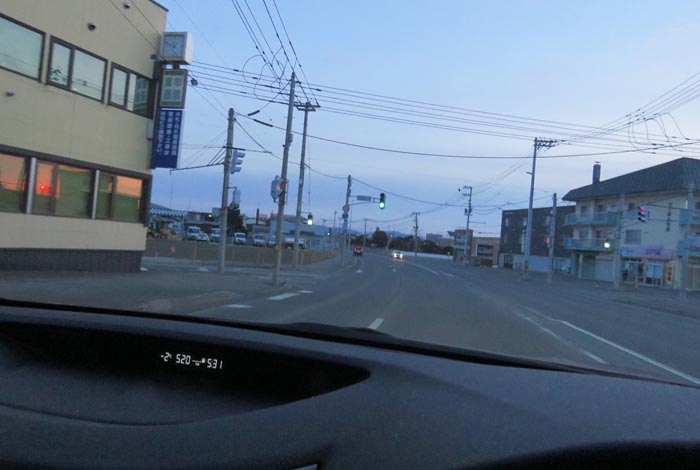 webnews今朝の北見/無加川橋を渡り南大通り交差点方向