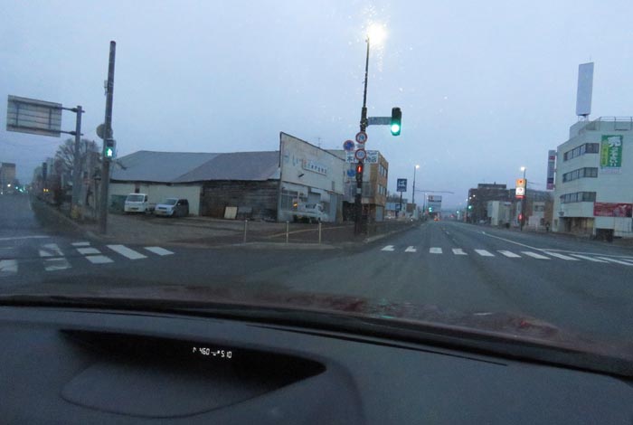 webnews今朝の北見/交差点から北4条通り側のパレスビル方向