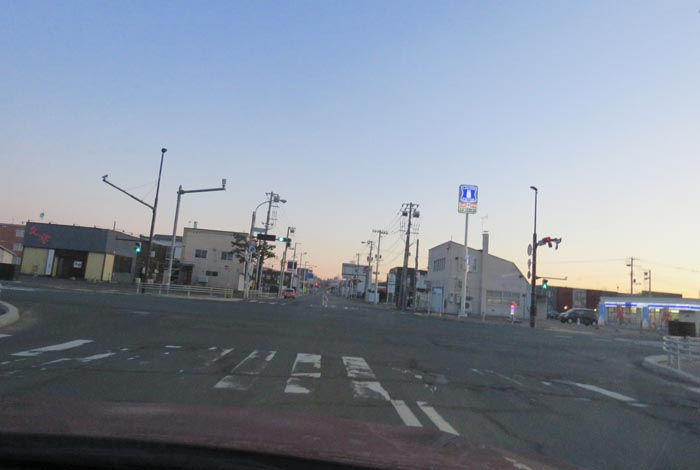 webnews今朝の北見/交差点から奥は常呂方面