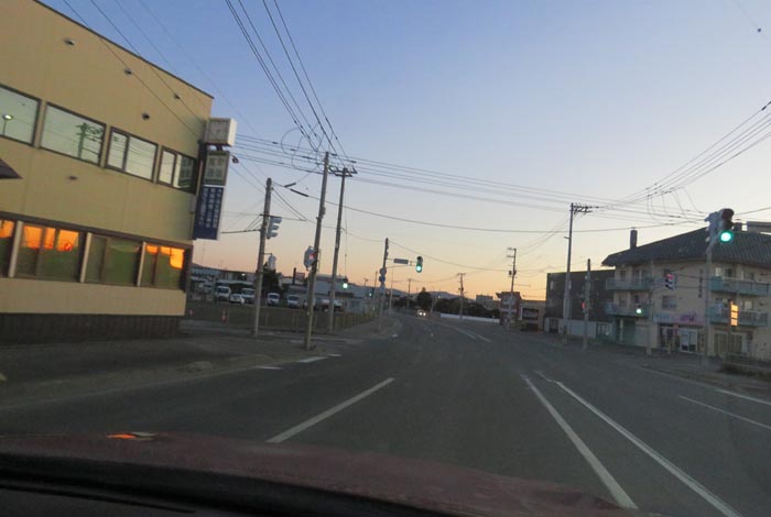 webnews今朝の北見/無加川橋を渡り南大通り交差点方向