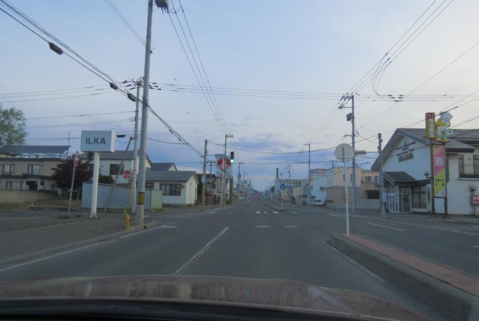 webnews今朝の北見/とん田通り、南大通り交差点から国道39号方向