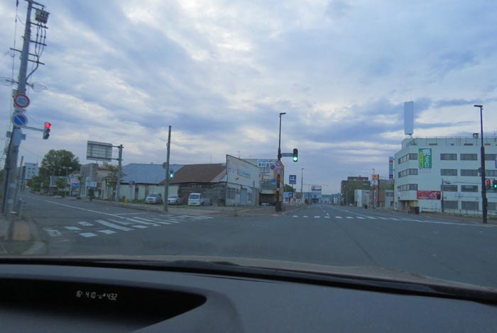webnews今朝の北見/交差点から北4条通り側のパレスビル方向